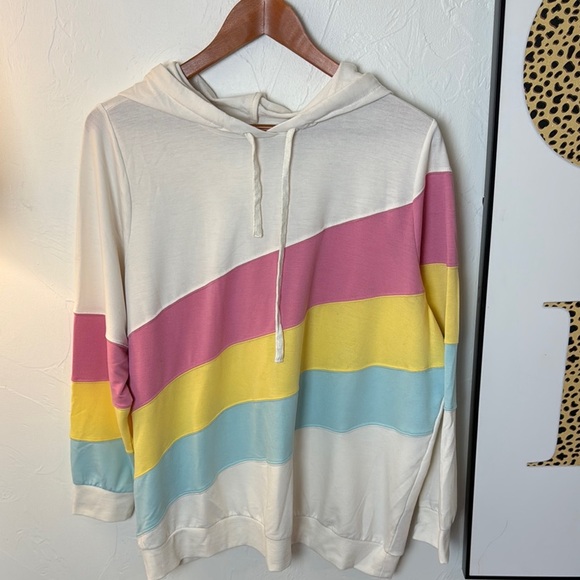 torrid Tops - Colorful Striped Women's Hoodie Sweater